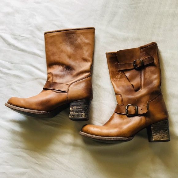 Bed Stu Leather Buckle Ankle Boots - Picture 5 of 13